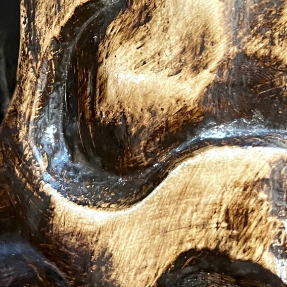 Vintage Handcrafted Wooden Skull Mirror - Picture 14 of 16